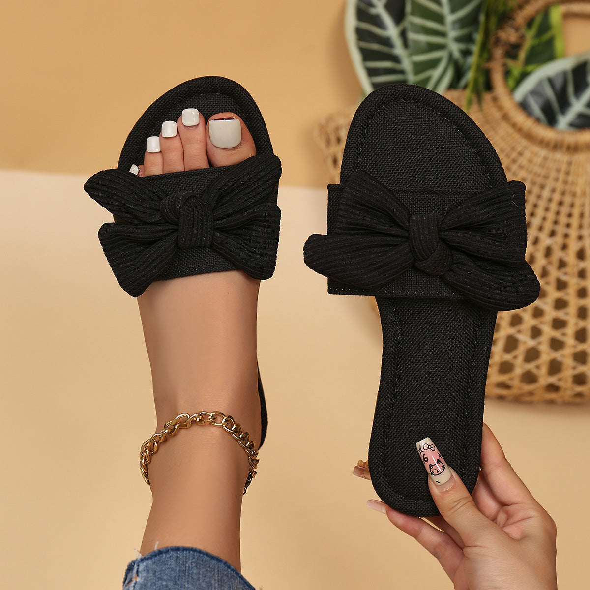 Claire – Soft Bottom Outdoor Sandals with Bowknot