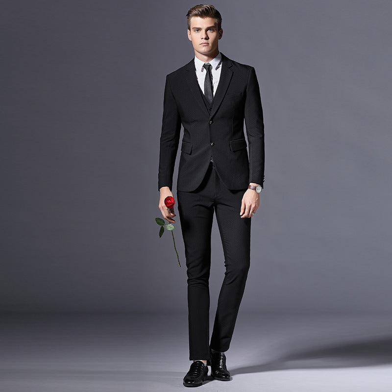 Jake – Slim Men's Suit with Button Details