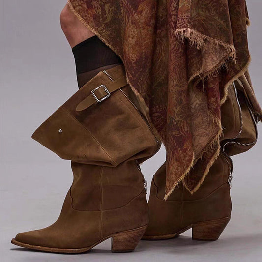 Claire – Chic Pleated Boots