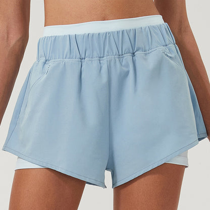 Pamela – Loose Woven Yoga Shorts