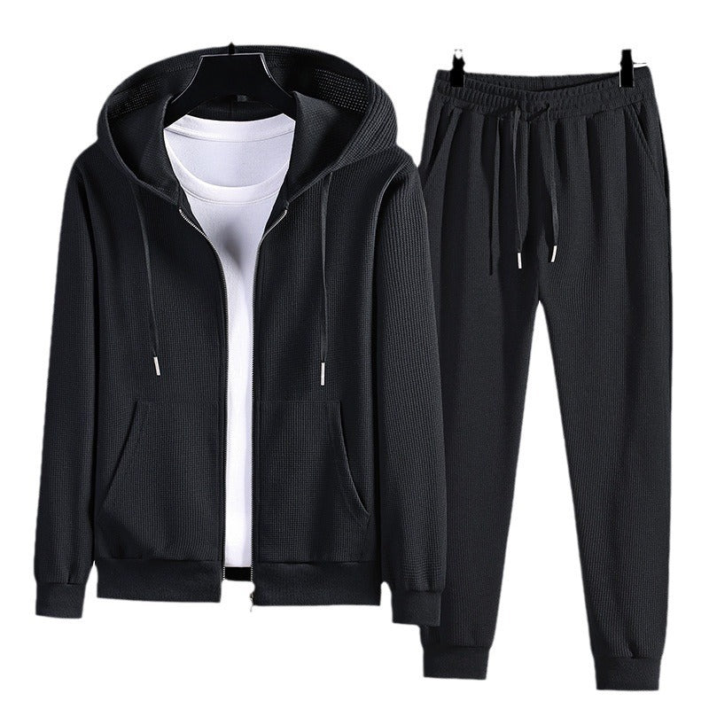 Thomas – Waffle Textured Hooded Sports Set