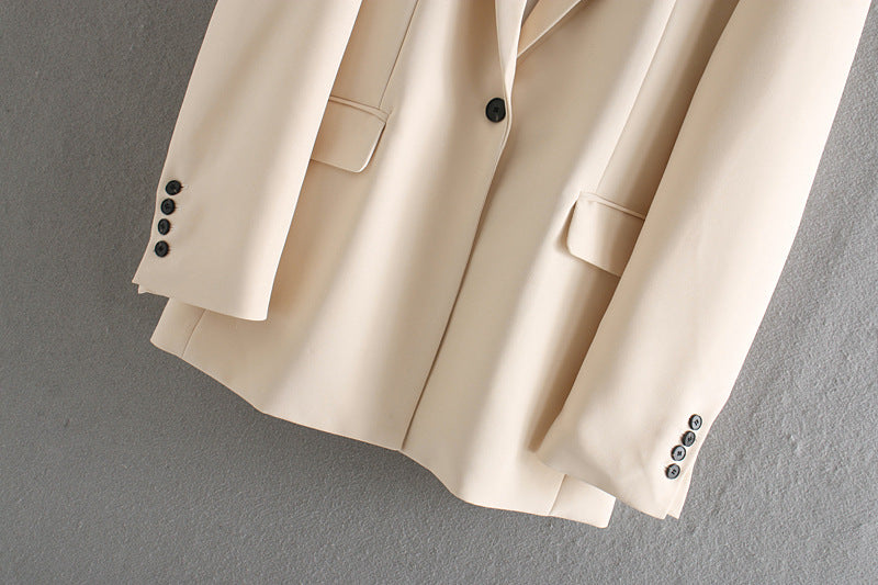 Warren – Beige One-Button Blazer