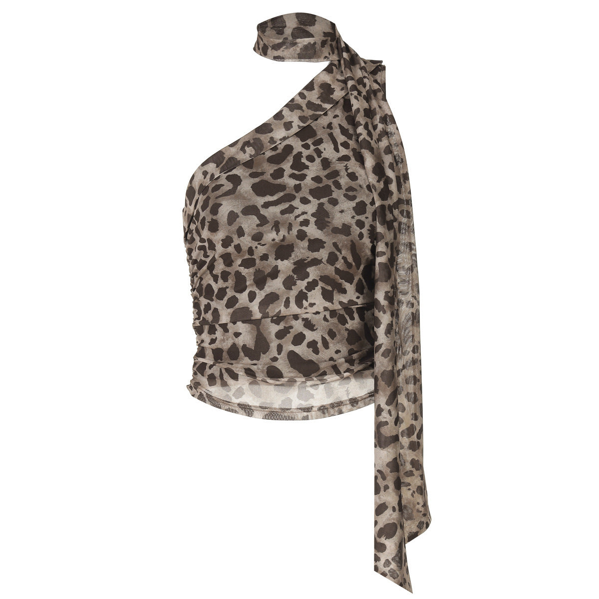 Janet – Leopard Print Crossbody Ribbon Vest