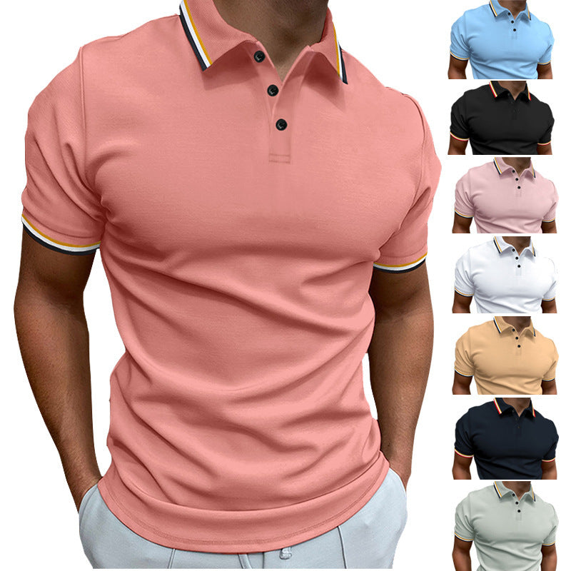 Richard – Slim Ribbed Striped Polo Shirt