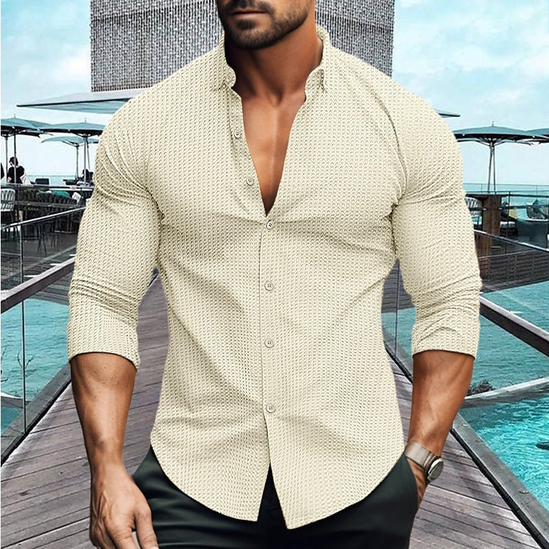 Edward – Men's Solid Long-Sleeve Cardigan