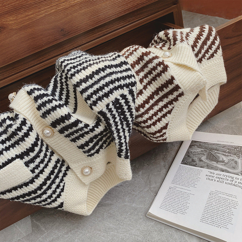 Anna – Striped Korean Cardigan