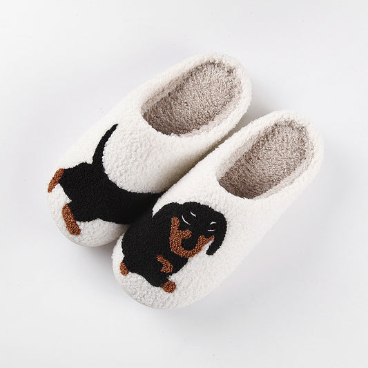 Denise – Cozy Dachshund Winter Cotton Slippers