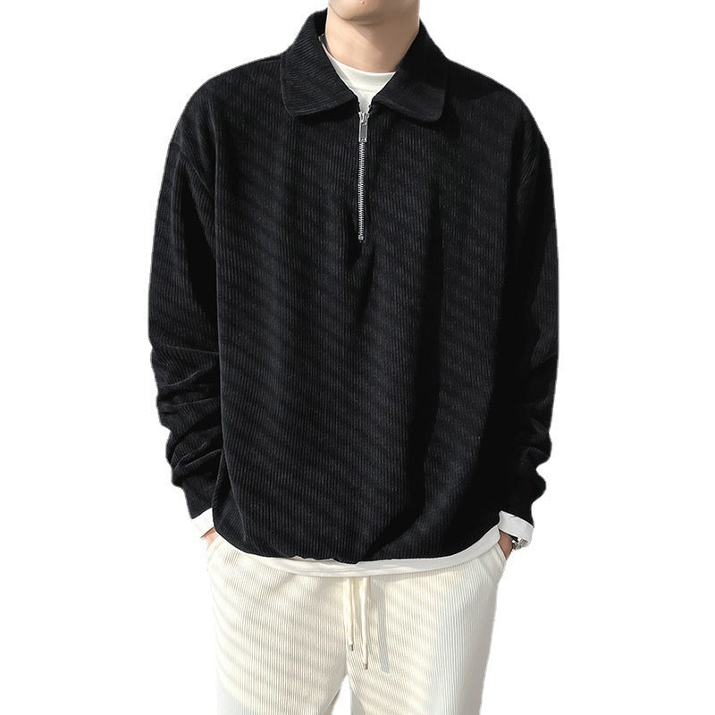 Victor – Men's Striped Polo Collar Sweater