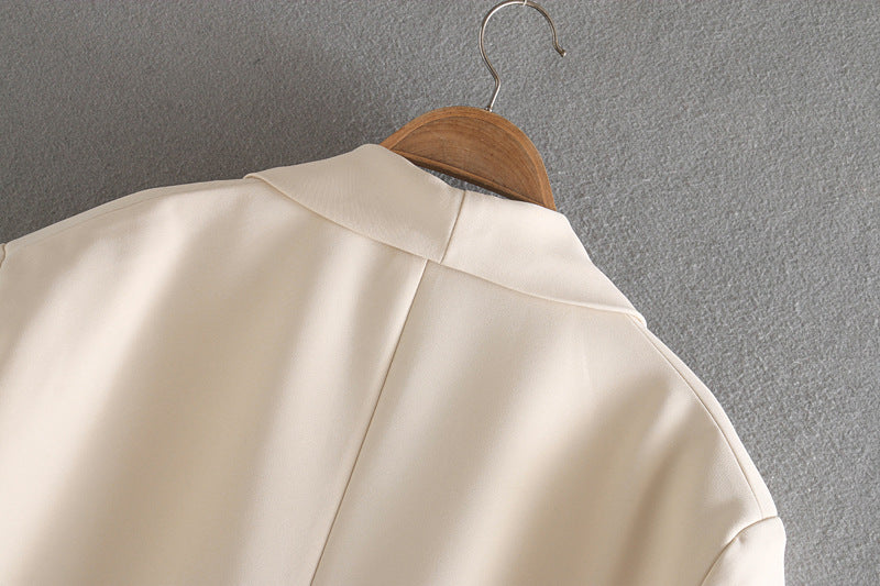 Warren – Beige One-Button Blazer