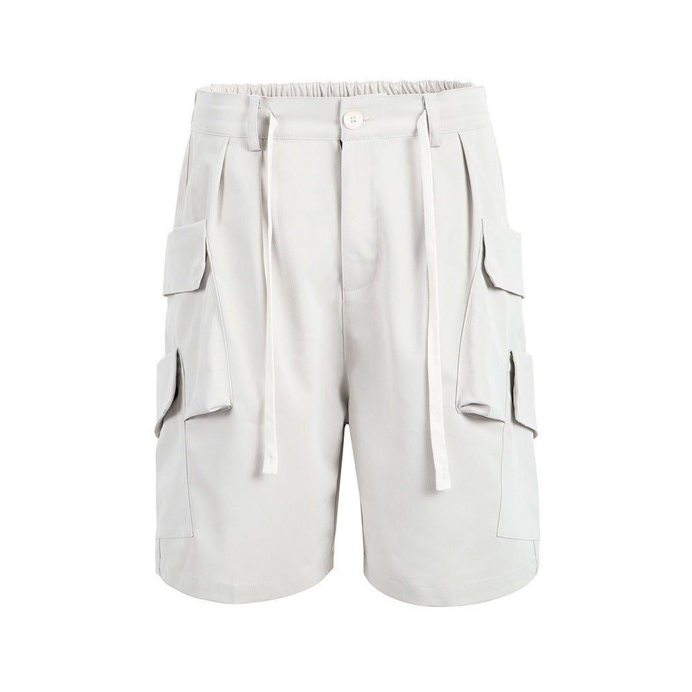 Bob – Men's Loose Straight Shorts with Irregular Pockets