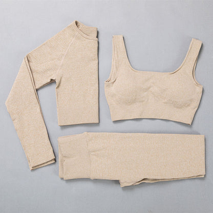 Margaret – High Elastic Jacquard Sportswear Set