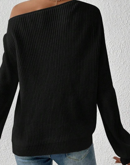 Angela – Asymmetrical Knit Sweater