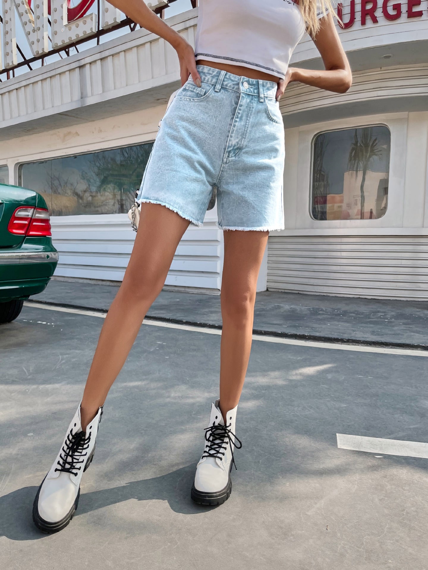 Julie – High Waist Loose Denim Shorts