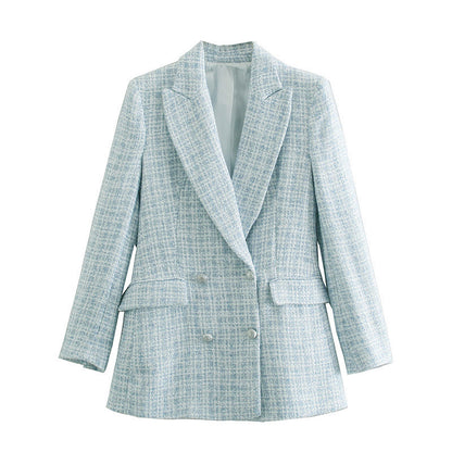 Mandy – Women's Summer Check Slim Fit Blazer