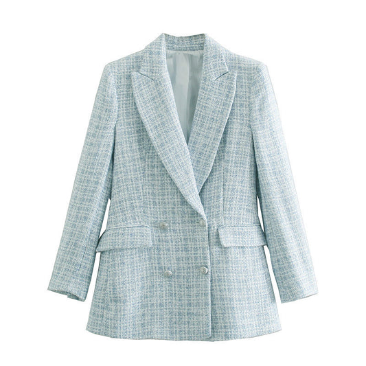 Mandy – Women's Summer Check Slim Fit Blazer
