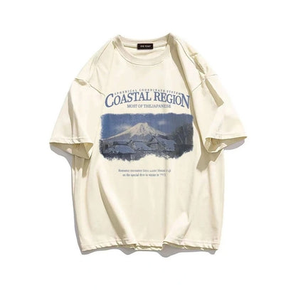 Neville – Snow Mountain Graphic Cotton T-shirt