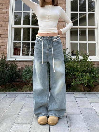 Ernest – Distressed Straight White Washed Jeans