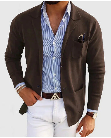 Edward – Men's Spring Printed Double Button Suit Jacket