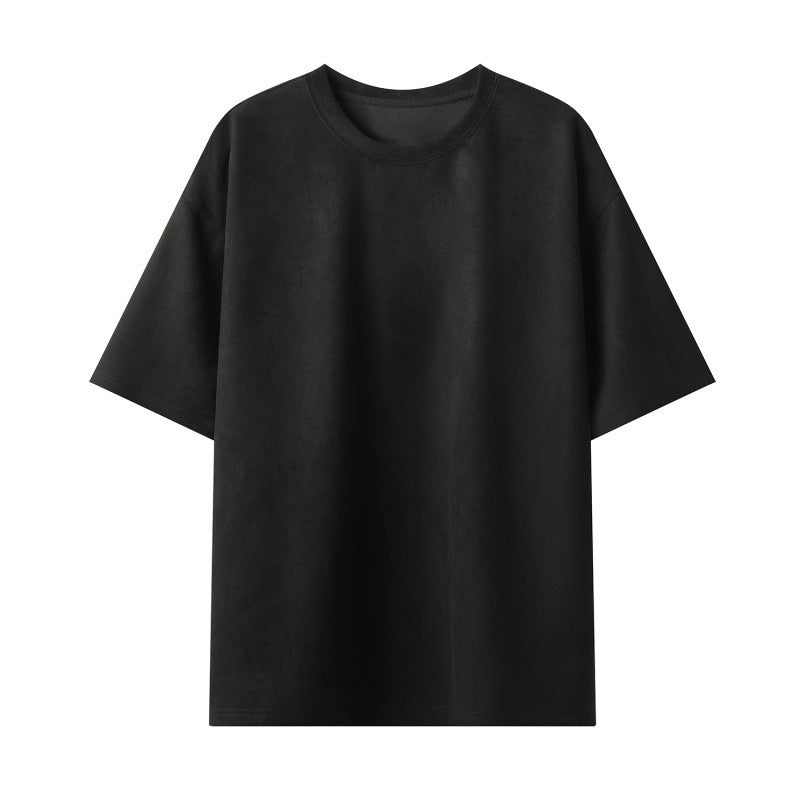 Nigel – Men's Loose Vegan Suede Pullover T-Shirt
