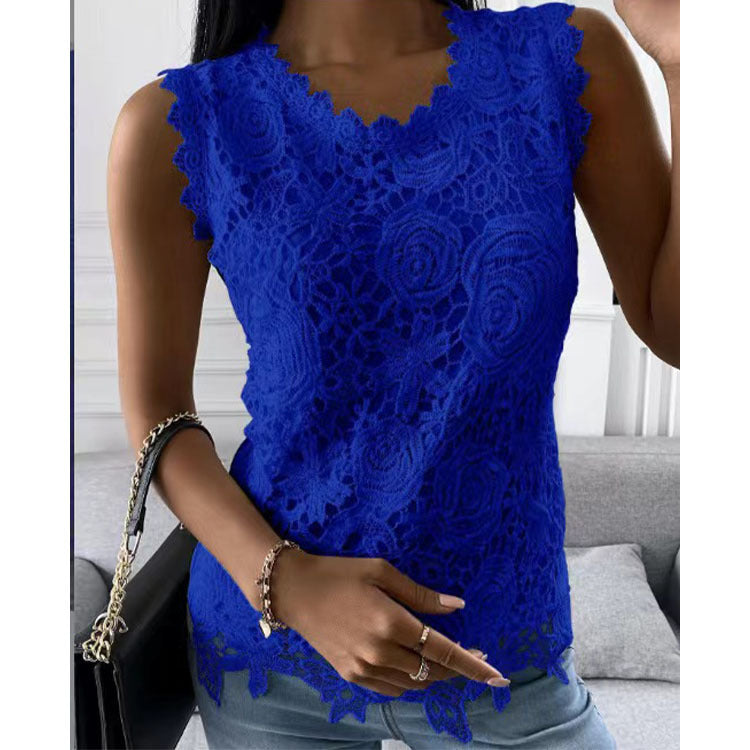 Ruby – Floral Lace Vest