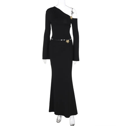 Melissa – Slim Floral Bell Sleeve Top & High Waist Skirt