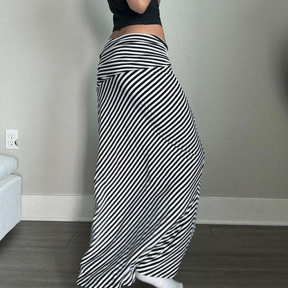 Stephanie – High Waist Elastic Hip Long Skirt