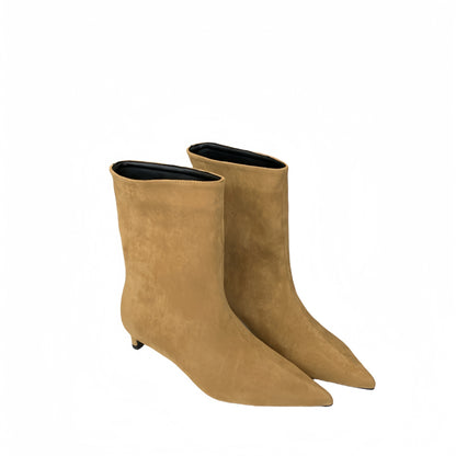 Patricia – Low Heel Retro Pointed Ankle Boots