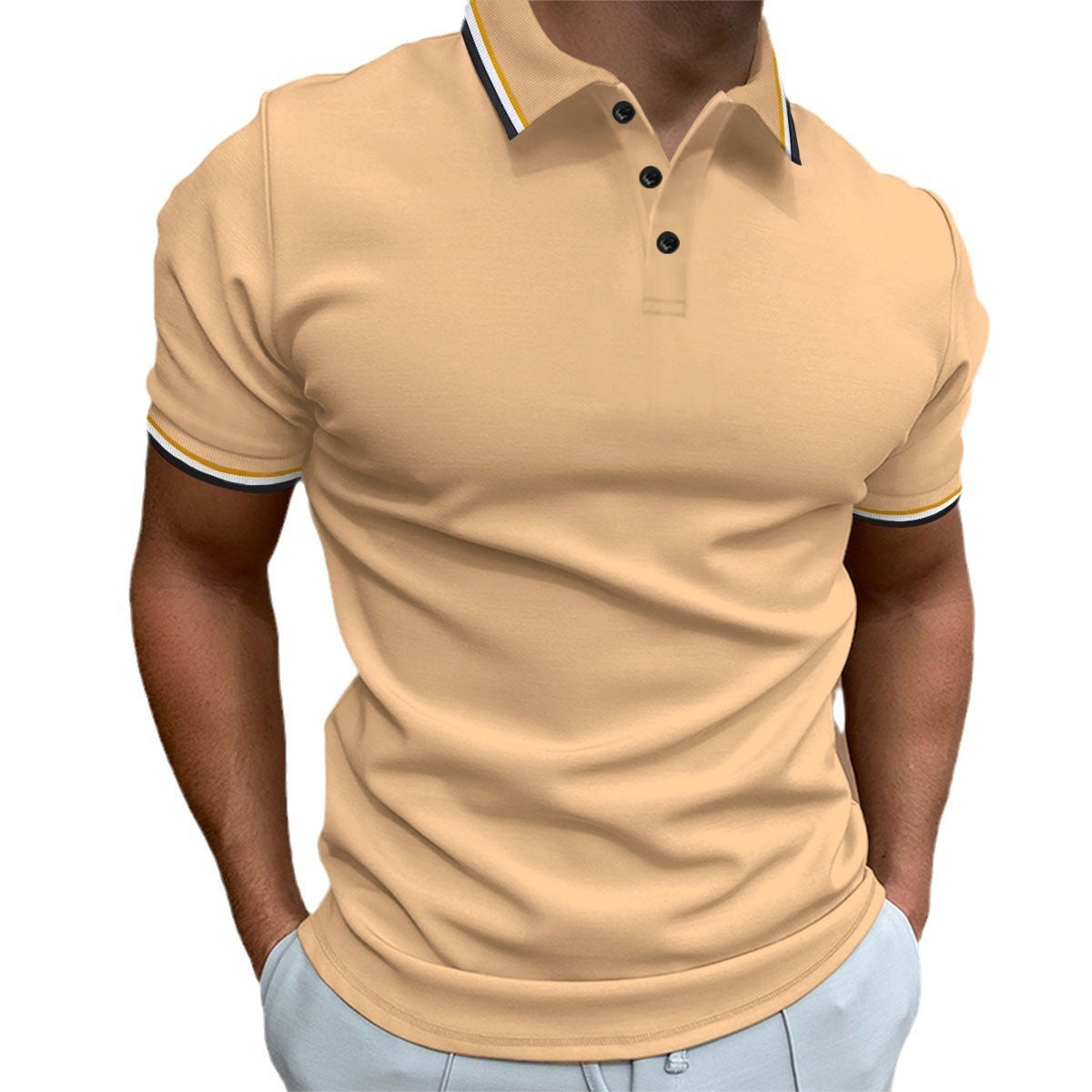 Richard – Slim Ribbed Striped Polo Shirt