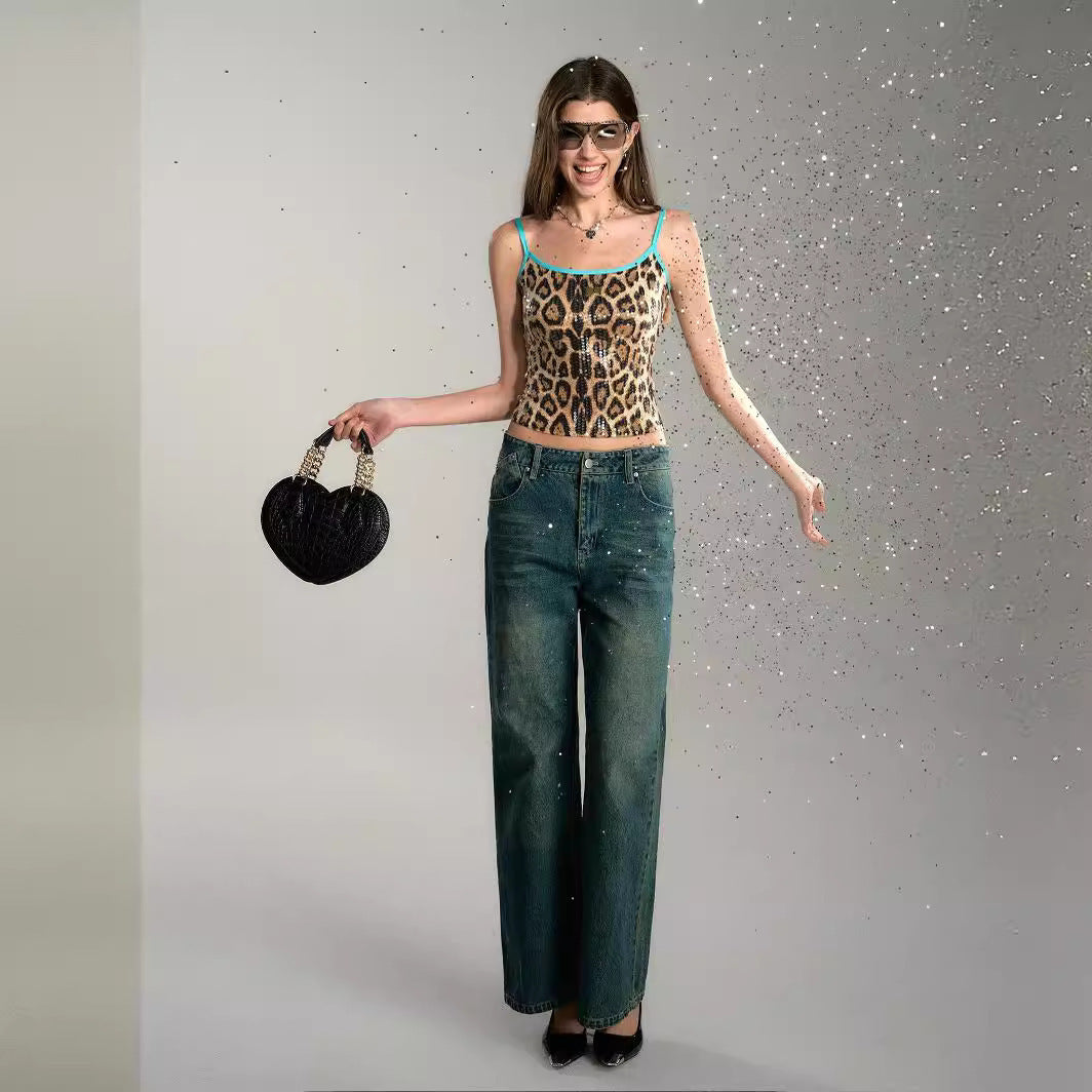 Gillian – Leopard Print Sequined Vest
