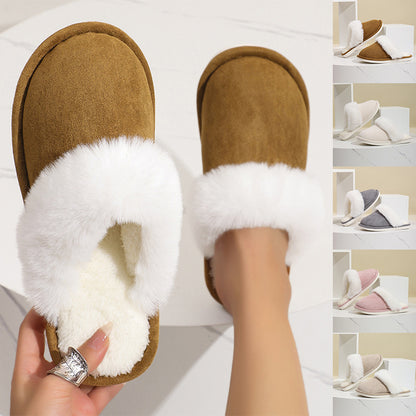 Hannah – Cozy Vegan Suede Slippers