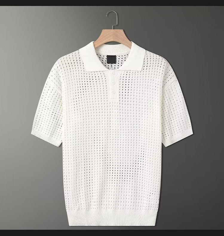 Gary – Short-Sleeved Plaid Polo Shirt