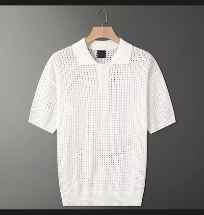 Gary – Short-Sleeved Plaid Polo Shirt