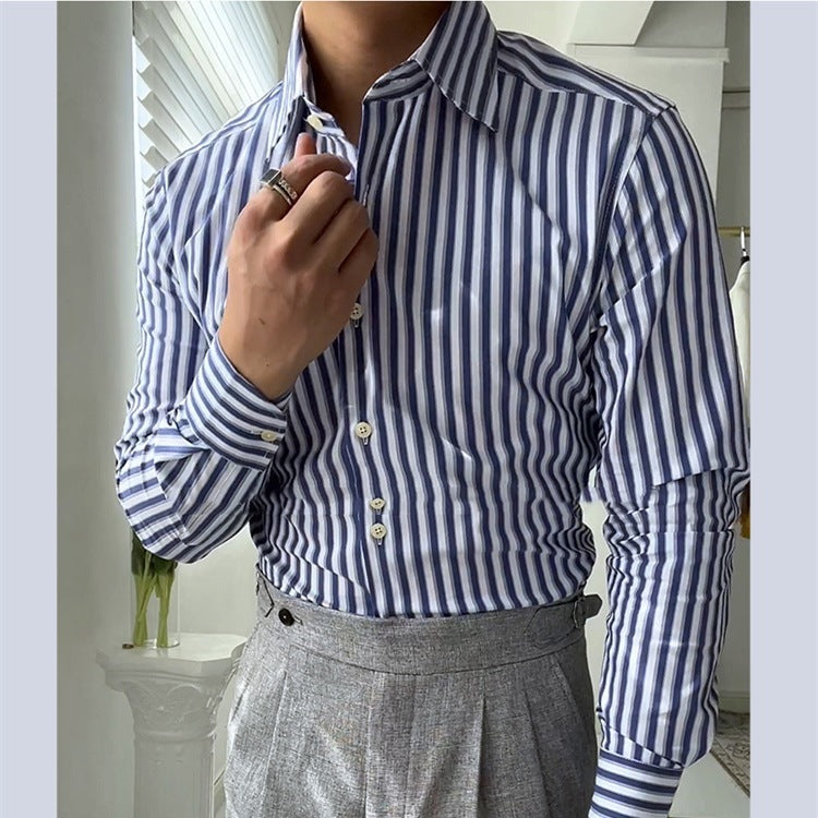 Jacob – Loose Silk Off Shoulder Shirt with Polka Dots