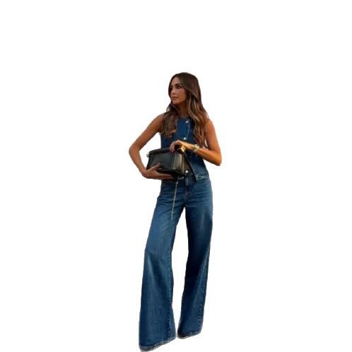 Zoe – Fashion Sleeveless Suit with Wide-leg Pants