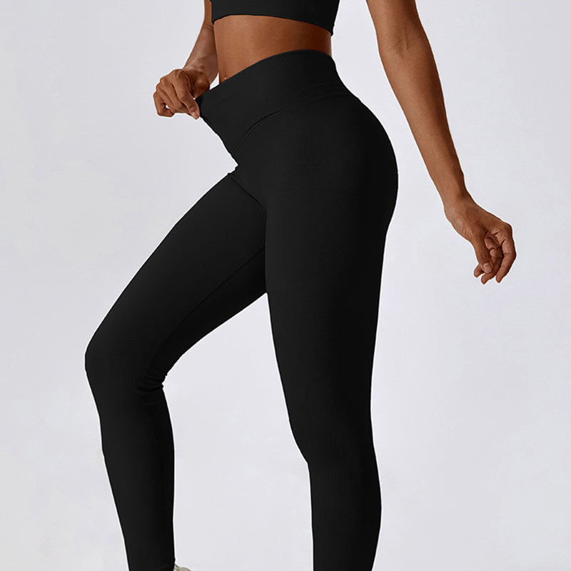 Mary – High Waist Yoga Pants with Tight Thread
