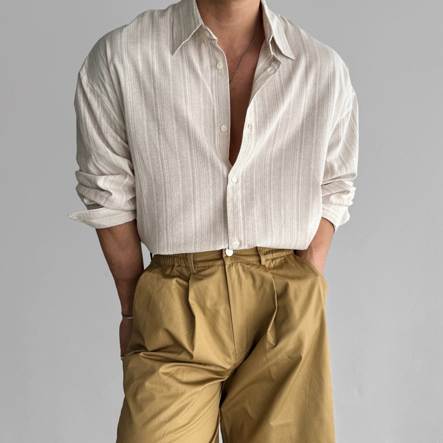Tony – Striped Non-Iron Long-Sleeved Shirt