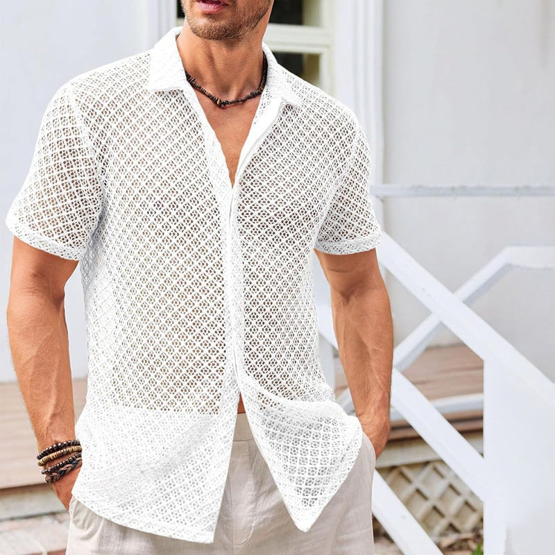 Dennis – Mesh Short Sleeve Beach Shirt