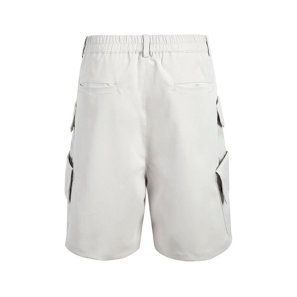 Bob – Men's Loose Straight Shorts with Irregular Pockets