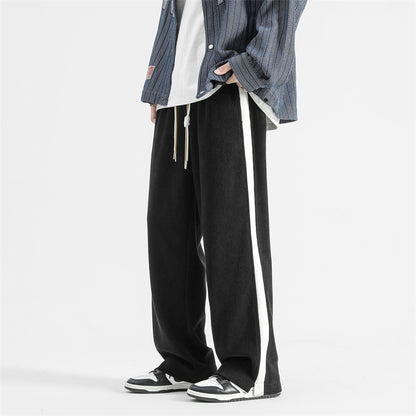 Bruce – Corduroy Retro Straight-Leg Pants