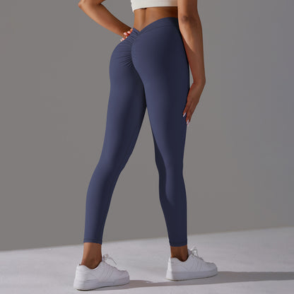 Vanessa – Brushed V Waist Pleated Yoga Pants
