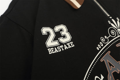 Rick – Short-Sleeved Polo Shirt with Letter Pattern