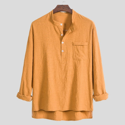 Nathan – Casual Long Sleeve Polo Shirt