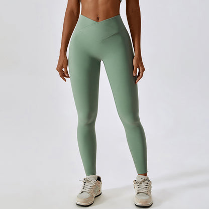 Mary – High Waist Yoga Pants with Tight Thread