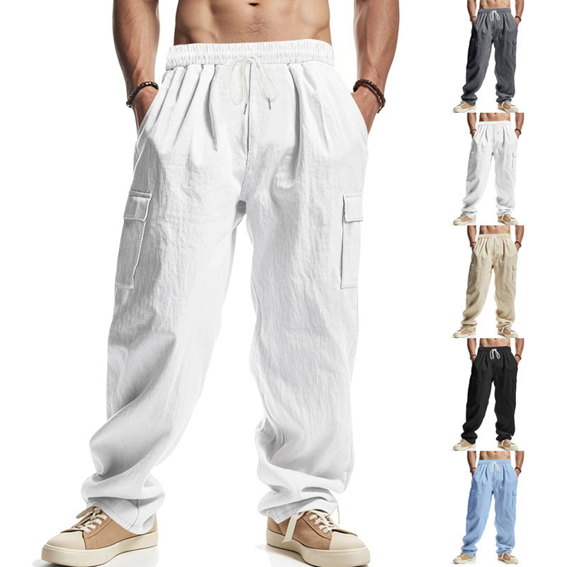 Luke – Men's Breathable Linen Cargo Pants