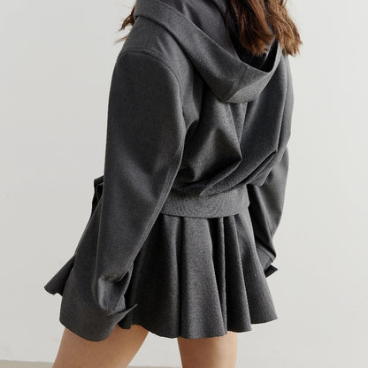Adele – Dark Gray Irregular Skirt