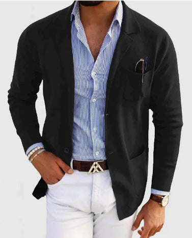 Edward – Men's Spring Printed Double Button Suit Jacket