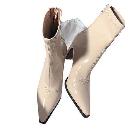 Lydia – Retro Patchwork Ankle Boots