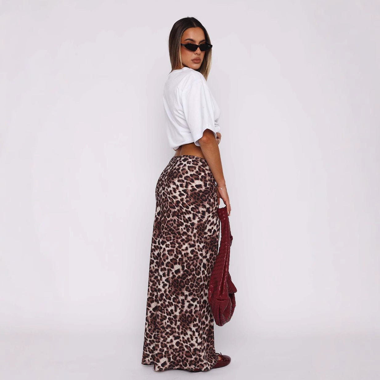 Francesca – Fashion Leopard Print Long Skirt