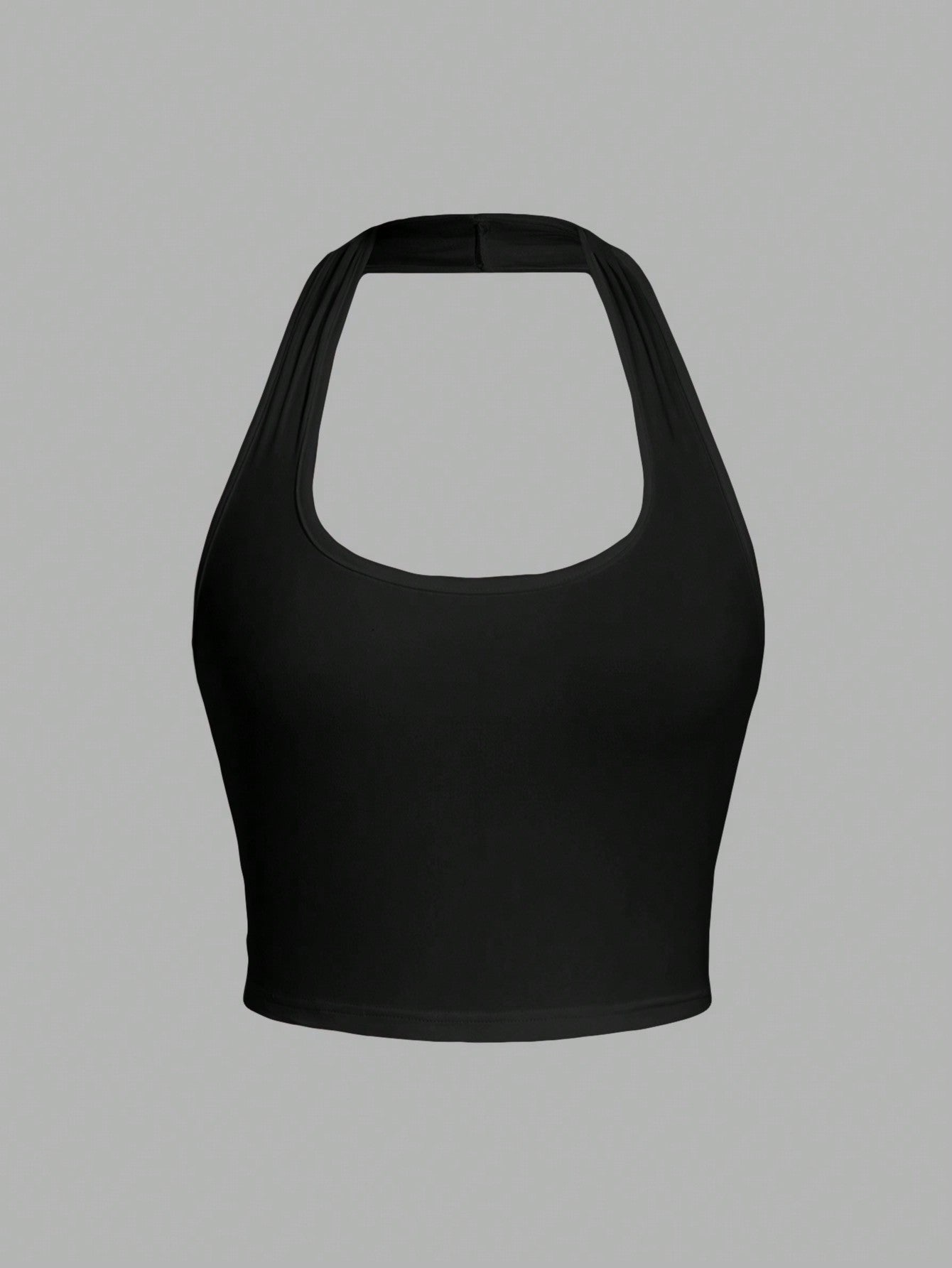 Jade – Cropped Halter Neck Slim Fit Tank Top