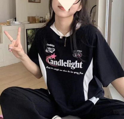 Jade – Trendy Motorcycle Printed Short-Sleeve T-Shirt